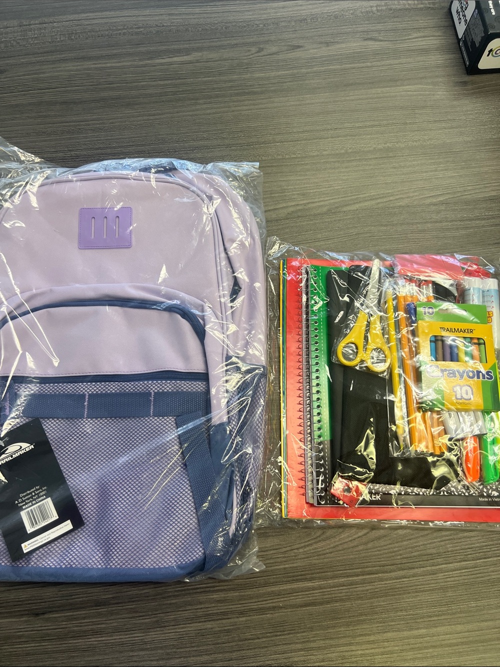 Complete School Supplies Bundle - Lavender Purple Backpack & Essentials Kit